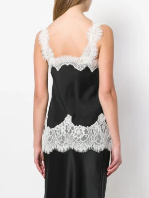 Onyx Archive Architectural Lace Detail Vest