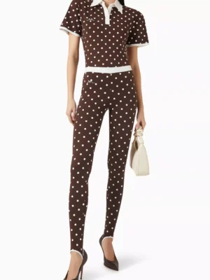 Espresso Zenith Architectural High Waisted Jersey Legging