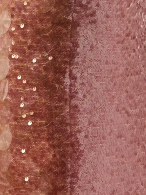 Rose Monarch Architectural Sequin Midi Skirt