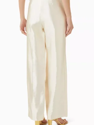Alabaster Monarch Architectural Satin Tailored Pants