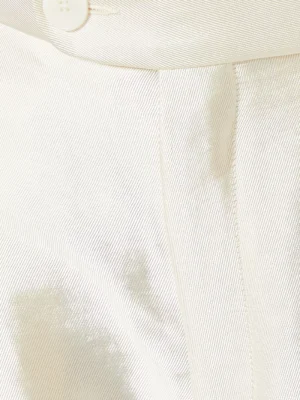 Alabaster Monarch Architectural Satin Tailored Pants