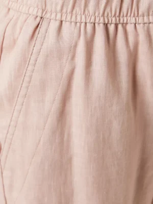 Light Pink Zenith Architectural Drawstring Linen Pants