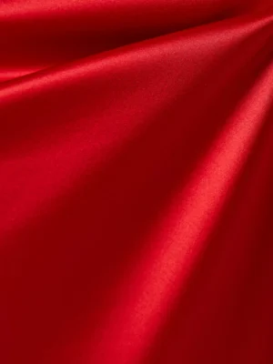 Crimson Zenith Architectural Silk Column Skirt