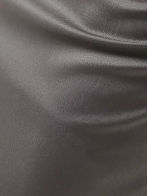 Charcoal Monarch Architectural Polished Midi Skirt