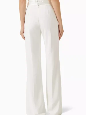 Alabaster Monarch Architectural Crepe Smocking Pants