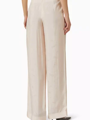 Light Orange Archive Architectural Monogram Zip Pants