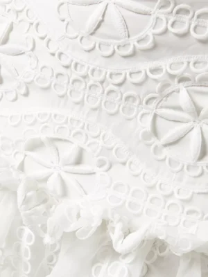 White Archive Architectural Lace Corseted Maxi Skirt