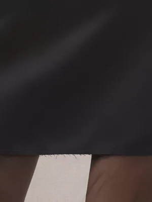 Midnight Monarch Architectural Crepe Satin Hem Skirt