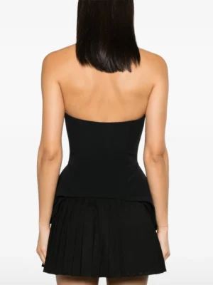 Espresso Archive Architectural Ribbed Square Neck Top