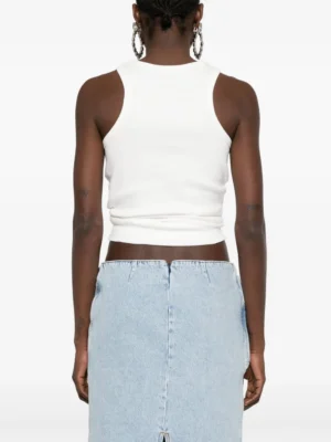 Alabaster Zenith Architectural Rose Appliqué Tank