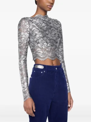 Sterling Zenith Architectural Metallic Cropped Tank