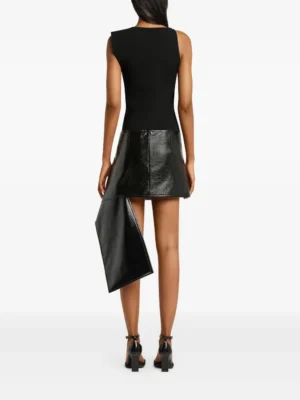 Onyx Monarch Architectural Corset Panel Lace Top