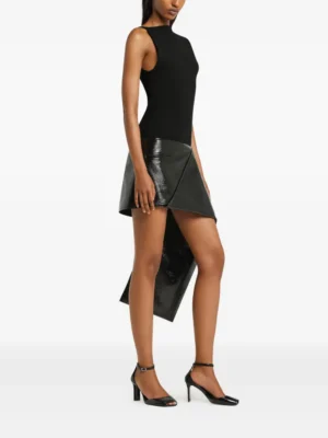 Onyx Monarch Architectural Corset Panel Lace Top