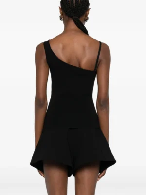 Onyx Monarch Architectural One Shoulder Top