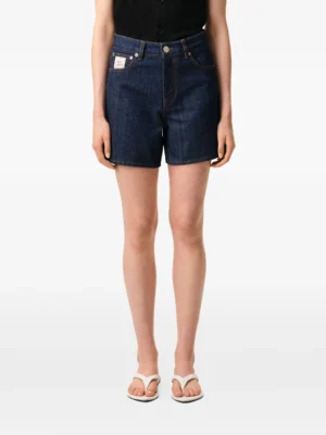 Azure Monarch Architectural Aldi Belted Denim Shorts