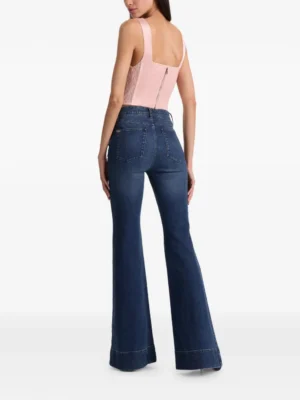 Alabaster Monarch Architectural Halterneck Crop Top