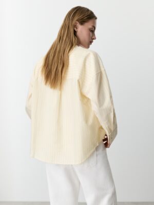 Vanilla Monarch Architectural Striped Oxford Shirt