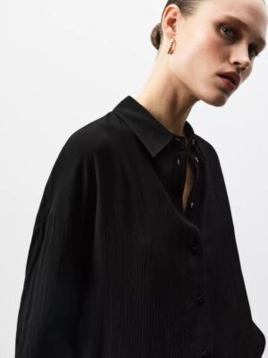 Onyx Archive Architectural Textured Fluid Shirt