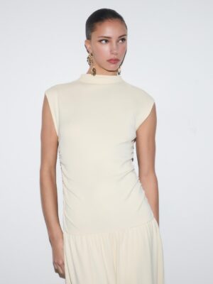 Primrose Monarch Architectural Gathered Cotton Dress