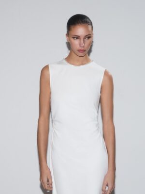 Alabaster Monarch Architectural Jewel Detail Dress