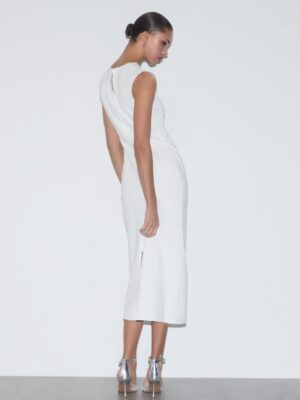 Alabaster Monarch Architectural Jewel Detail Dress