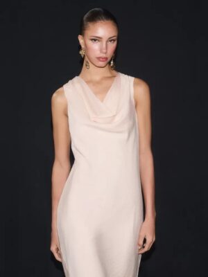 Chalk Archive Architectural Waterfall Lining Dress