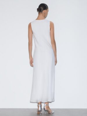 Alabaster Zenith Architectural Waterfall Lining Dress
