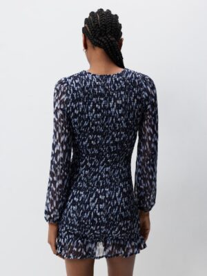 Azure Archive Architectural Honeycomb Metallic Dress