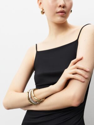 Onyx Monarch Architectural Waterfall Polyamide Dress