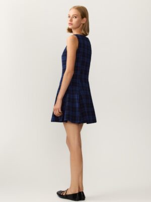 Midnight Monarch Architectural Flared Sleeveless Dress