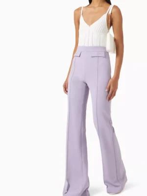 Purple Crepe Zenith Archive Flare Pants