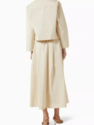 Ivory Zenith Monarch Zip Skirt Set