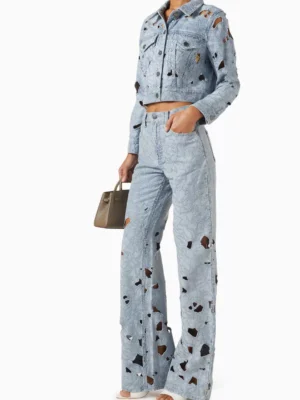 Eyelet Horizon Monarch Flare Denim