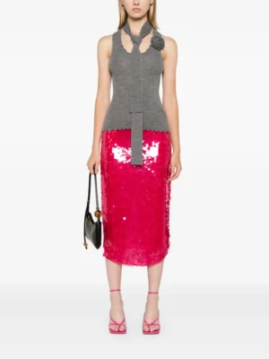 Floral Applique Monarch Knitted Tank