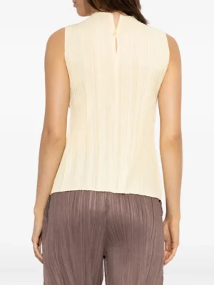 Pleated High Neck Horizon Zenith Top