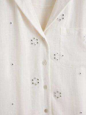 Beige Rustic Zenith Monarch Embroidered Shirt