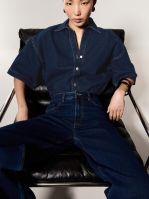 Azure Oversize Monarch Zenith Denim Shirt