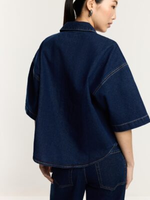 Azure Oversize Monarch Zenith Denim Shirt