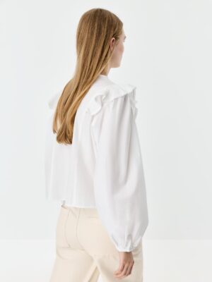 Alabaster Ruffled Monarch Archive Blouse