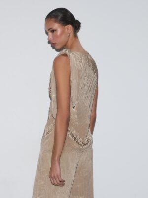 Champagne Zenith Monarch Applique Top