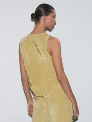 Gold Horizon Archive Applique Top