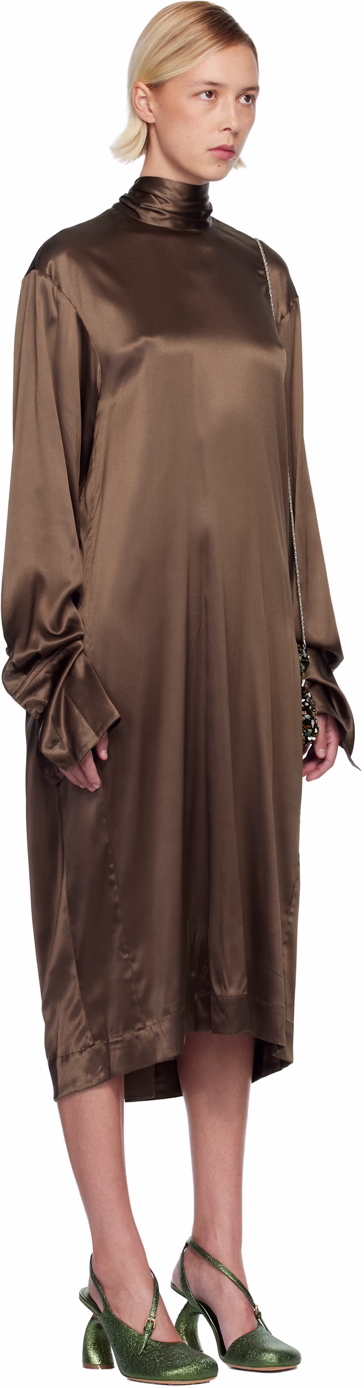 Mocha Scarf Zenith Archive Silk Midi