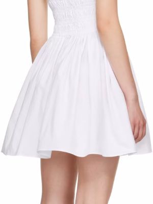 Alabaster Shirred Horizon Archive Minidress