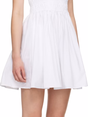 Alabaster Shirred Horizon Archive Minidress